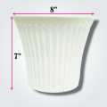 Round Plastic Pot For Indoor And Outdoor Suitable For Bedroom Living Room Office Desk Gardens - 8 Inches. 