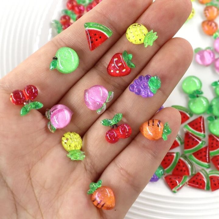2025%2050Pcs%20Summer%20Kawaii%209mm%20Resin%20Mini%20Cherry%20Fruit%20Cabochon%20Ornament%20Jewelry%20Charms%20Nail%20Art%20Decoration%20Flatback%20Manicure%20Parts%20-%20Image%202