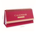 Simple Style Standing 2026 Desk Calendar Foldable Portable Coil Calendar Desktop Display Calendar Ornaments Office Stationery. 