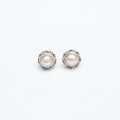 925 Sterling Silver/ Pure Silver Pearl Stud Earrings For Unisex. 
