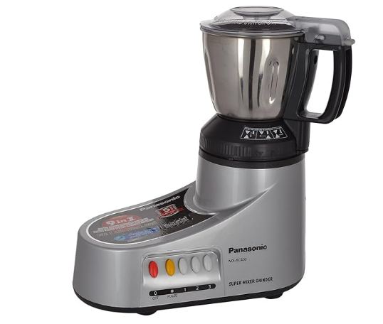 Panasonic MX-AC400 550W 4 Jar Super Mixer Grinder - (Silver)
