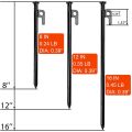 8 Pack Tent Stakes Tent Pegs for Camping Steel Tent Stakes ,30cm. 