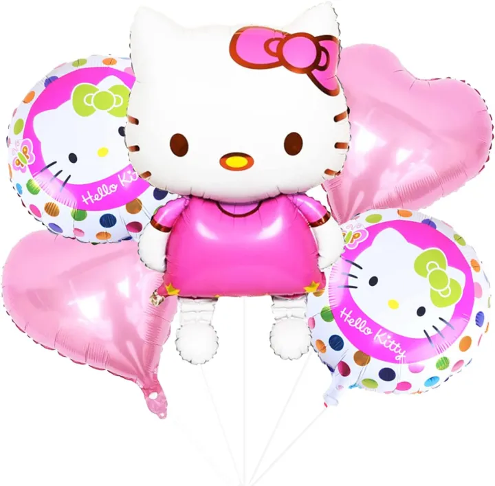 5%20Pcs%20Hello%20Kitty%20Theme%20Foil%20Balloon%20Party%20Decoration%20Set%20-%20Image%208