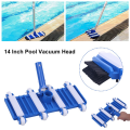 14 Inch Flexible Pool Vacuum Swimming Pool Suction with Wheels Side Brush for Pond Spa Hot Tub Cleaning. 