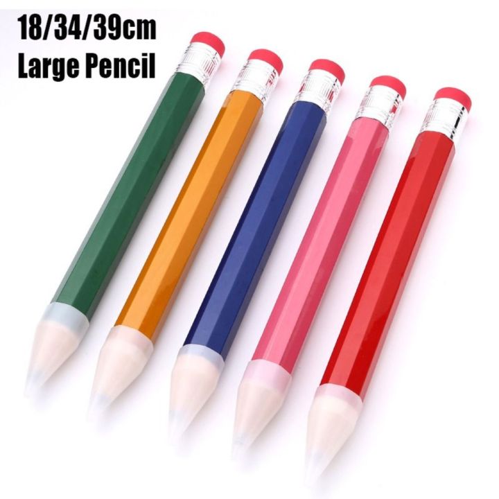High%20Quality%20Wooden%20Giant%20Pencil%2018/34/39CM%20Novelty%20Toy%20Large%20Wood%20Pencil%20Performance%20Prop%20With%20Eraser%20Stationery%20Pencil%20Painter%20-%20Image%208