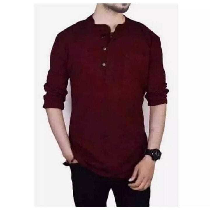 Men's Front Buttoned Cotton Kurta Shirt