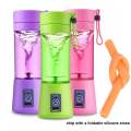 380Ml 6 Blades Usb Rechargeable Portable Electric Fruit Juicer Smoothie Blender with Built in Power Bank. 
