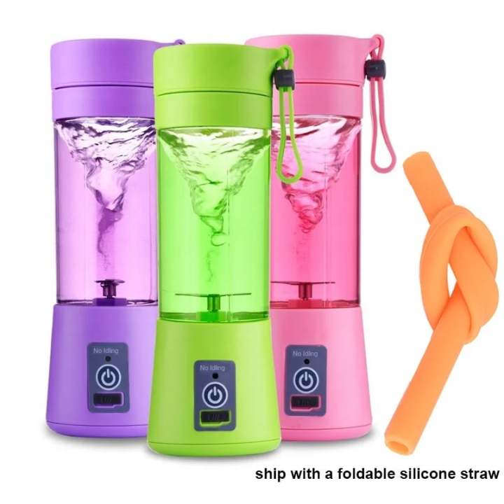 380Ml%206%20Blades%20Usb%20Rechargeable%20Portable%20Electric%20Fruit%20Juicer%20Smoothie%20Blender%20with%20Built%20in%20Power%20Bank%20-%20Image%205