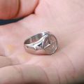 Non Tarnish Jewelry Fashion Stainless Steel Gold North Star Compass Ring Anillo Finger Signet Ring For Men Women. 