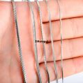Difutagui 0.9/1.2/1.5/2/2.4mm Stainless Steel Square Snake Chain Special Necklace Silver Color For Men Women's Fashion Jewelry. 