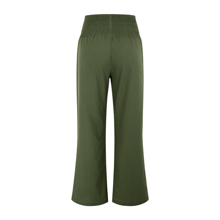 Women's%20High%20Waist%20Pants%20Dark%20Green%20S%20-%20Image%205