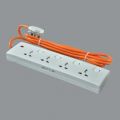 Extension Wire Code 13A Orange Electric Multiplug. 