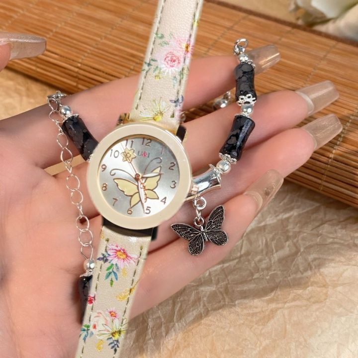 HINUO Watch for Female High School Students, Elegant and Artistic Small Fragrance Style Watch for Girls