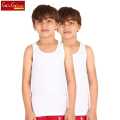 Gagan Comfy White Cotton Sando For Boys Set Of 2. 