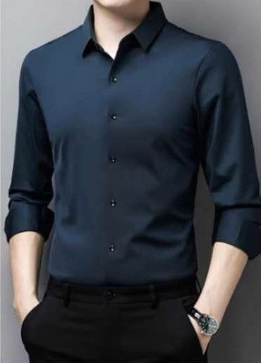 Plain%20Full%20Wrinkle%20Free%20Stretchable%20Shirt%20For%20Men%20-%20Image%206