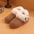 Fluffy Anti-freeze Plush Snow Boots Warm Thick Soles Women's Cotton Shoes Soft Non-slip Flat Boot for Winter. 