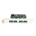 JAERBEE 4 Port USB 3.0 PCI-E Expansion Card PCI Express PCIe USB 3.0 HUB Adapter 4-Port USB3.0 Controller USB3.0 PCIe. 