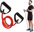 Resistance Tube Band with Sturdy Handles, Door Anchor for Men and Women | Resistance Band Pull String, Fitness Band, Exercise Band | Toning Tube | Resistance Band |. 