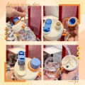 550ml Cute Summer Plastic Cup Student Sports Water Bottle Outdoor Gift Portable Leak Proof Cup CF8. 