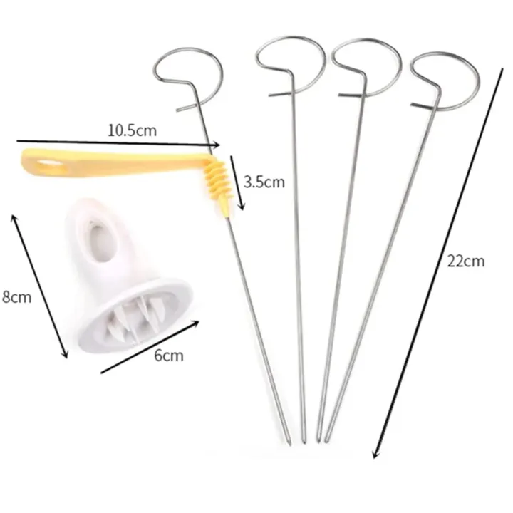 Spiral%20Potato%20Cutter%20Manual%20Slicer%20Vegetable%20Spiralizer%20Chips%20Maker%20with%204%20Stainless%20Steel%20Sticks%20-%20Image%202