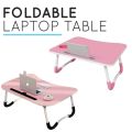 Foldable and Portable Multi-Purpose Laptop Table Stand/Study Table/Bed Table/Ergonomic & Rounded Edges/Non-Slip Legs/Engineered Black Wood/by sohamsumiran. 