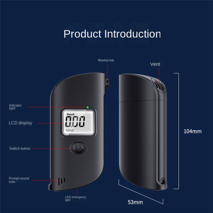 1%20Piece%20Alcohol%20Tester%20Mr689%20Breath%20Alcohol%20Concentration%20Detector%20Drunk%20Driving%20Tester%20Black%20High%20Precision%20Measuring%20Instrument%20-%20Image%202