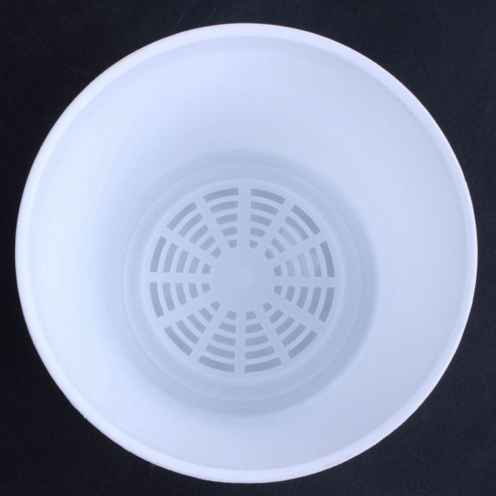 FORIDE%202X%20Plastic%20Plant%20Flower%20Pot%20Planter%20With%20Saucer%20Tray%20Round%20Gloss%20Home%20Garden%20Decor,%20White%20Upper%20-,%2014cm%20-%20Image%204