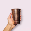 Pure Copper Glass Hammered 4.8 inch/12 cm (350 ml - 400ml). 