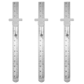 Ruler Stainless Steel Ruler High Quality 15cm Metal Metric Ruler Set, Machinist'S Precision Millimeter Ruler, Measuring Tools. 