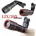 Difutagui Lens Universal Clip 20X/12X Zoom Phone Camera Telephoto Lens Monocular New style Telescope Phone Universal Optical Telescope Lens Kit. 