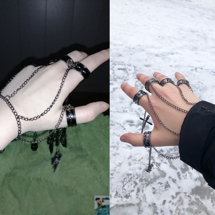 ANX%20Punk%20%20Anime%20Hunter%20x%20Hunter%20%20Kurapika%20Silver%20Color%20Heart%20Sword%20Ring%20%20/%20Cross%20Chain%20Rings%20Metal%20Finger%20Rings%20Unisex%20/Anime%20-%20Image%204