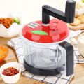 Multifunction Kitchen Manual Food Processor Household Meat Grinder Vegetable Chopper Quick Shredder Green Cutter Egg Blender. 