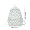 Fashion Students Backpack Large Capacity Aesthetic Leisure Shoulder Bag Nylon Casual Floral School Bag Travel. 