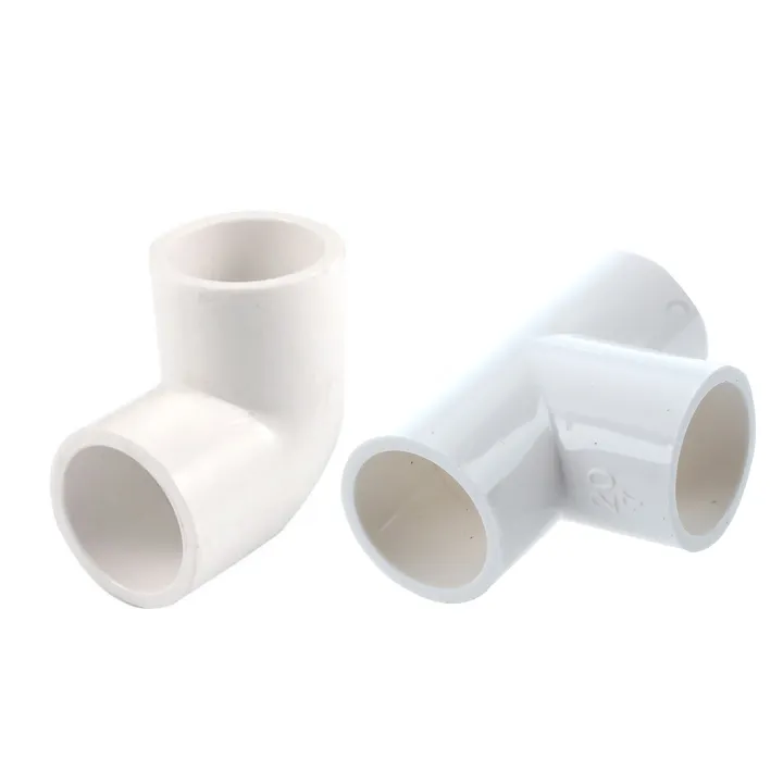 Sptrry20Mm%20Pvc%20Tee%203%20Way%20Water%20Pipe%20Tube%20Adapter%20Connectors%20White%205%20Pcs%20&%20Dia%2090%20Angle%20Degree%20Elbow%20Connector%205%20Pcs%20-%20Image%207