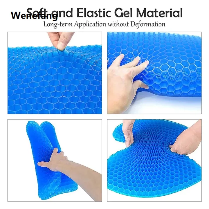 Wenefang%20Car%20Pillow%20Office%20Cooling%20Pad%20Egg%20Sitter%20Gel%20Flex%20New%20style%20Seat%20Cushion%20Soft%20Silicone%20Honeycomb%20Design%20-%20Image%208