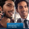 Philips Cordless Beard Trimmer with Dura Power Technology, 30 Min Runtime & 3 Length Settings (BT1232/18) Blue. 