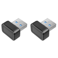fasdaga 2X USB Fingerprint Key Reader U2F Biometric Fingerprint Scanner Anti-Spoofing Biometric Mini Security Key Dongle. 