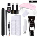 New Poly UV Gel Kit All for Manicure Gel Nail Extension Set Slip Solution Builder Acrylic Gel Polish Nail Art Tool Design Fingertips. 