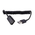Spiral Coiled USB A male to A female adapter adaptor Cable 1M 3FT. 