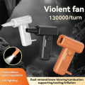 Powerful Turbo Blower Fan Air Duster Kit Duster High-Speed Electric130000RPM Air Blower Fan for Car Computer Keyboard A. 