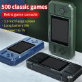 Retro Portable Mini Handheld Game Console 8-Bit 3.0 Inch Color Screen LCD Game Player Built-in 500 Games-Green. 