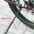Durable Single Leg Kickstand Universal Mountain Bike Kickstand Aluminum 26cm-36cm Aluminum Bicycle Kick Stand Black Road Bicycle Holder MTB Road. 