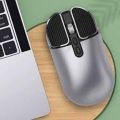 M203 2.4G Wireless Optical Mouse Bluetooth Compatible Dual Mode Rechargeable USB Silent for PC Laptop White. 