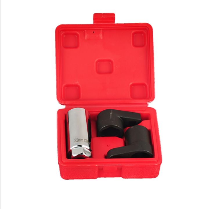 LKPCIGCXM 3Pc 22Mm Oxygen Vacuum Sensor Remove Socket Set Kit Thread Chasers Car Tools Repair Tool Chrome Vanadium Steel
