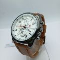 Fashionable Watch For Men || Round Dial Leather Belt Waterproof Watch For Men. 