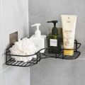 Triangular Adhesive Metal Bathroom Corner Rack Storage Shelves, Stainless Steel Bathroom Corner Shelf Organizer Storage. 