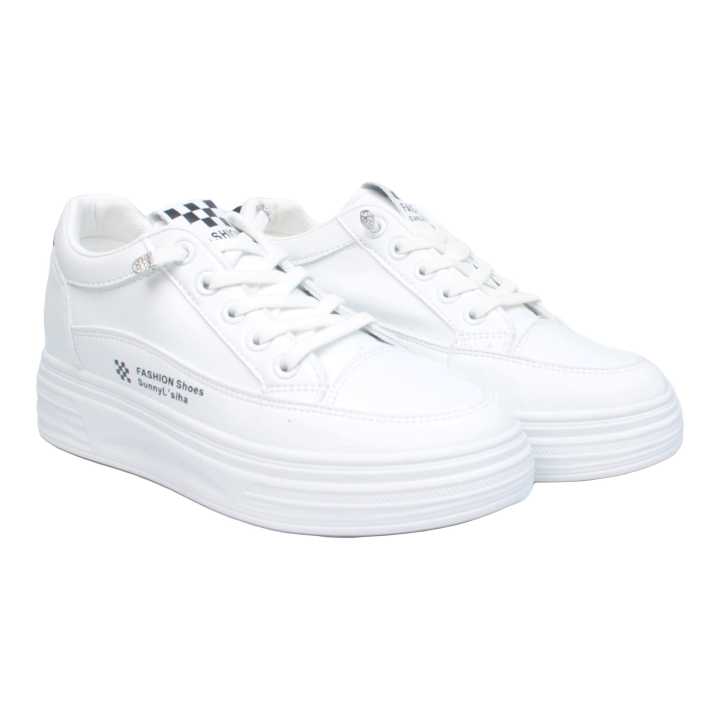 Women's White Sneakers Casual Comfortable Breathable Air Mesh Running Shoes Rubber Sole