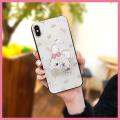 Rotatable stand phone lens protection Phone Case For iphone XS max Fashion Design TPU drift sand Back Cover Anti-knock. 