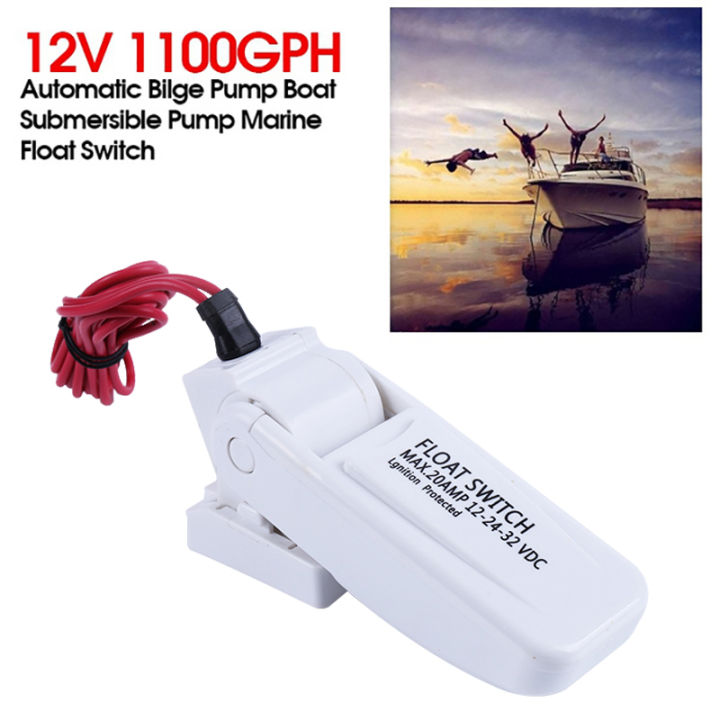 12V 1100GPH Automatic Bilge Pump Boat Submersible Pump Marine Float ...
