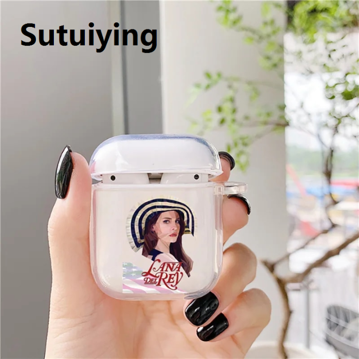 Sutuiying Transparent Lana Del Rey Singer Kraft Soft TPU Case for Apple Airpods Pro 3 2 1 Wireless Bluetooth Earphone Cover Airpod Skin